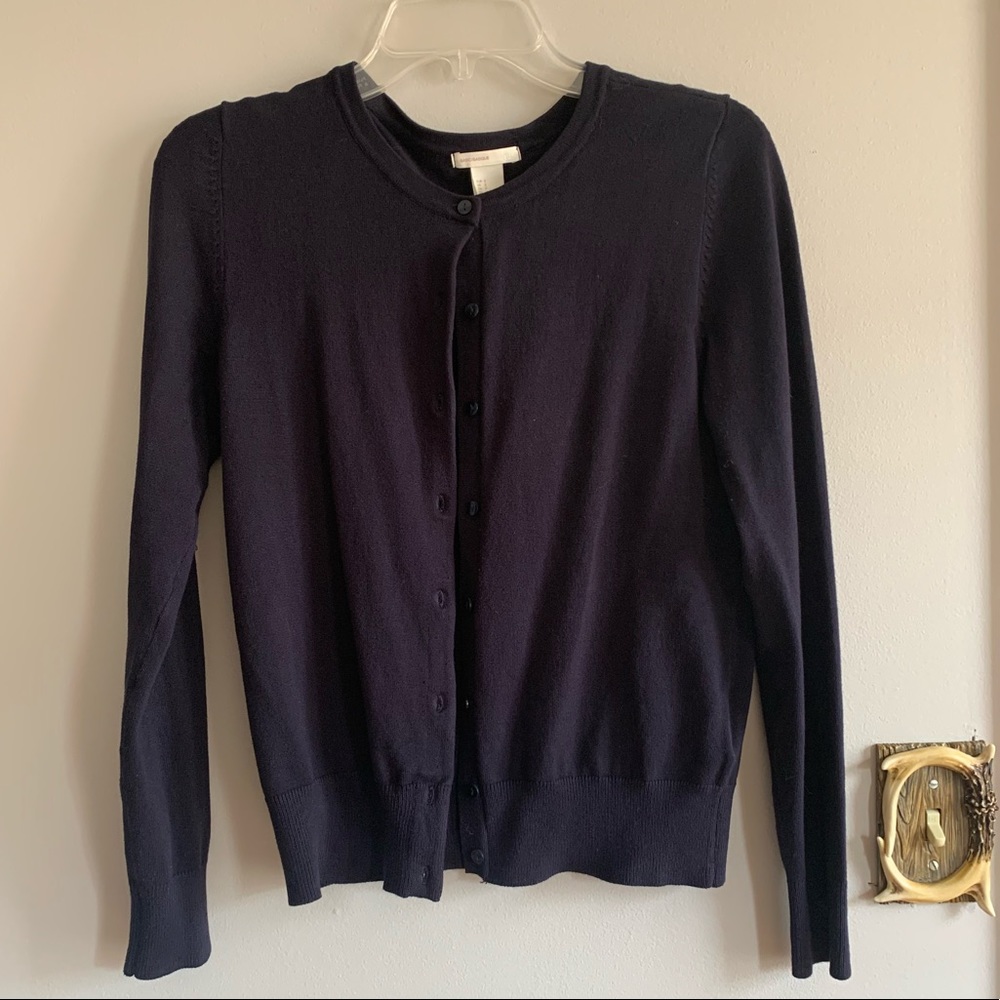 H&M Long Sleeve Cardigan / S / Navy /